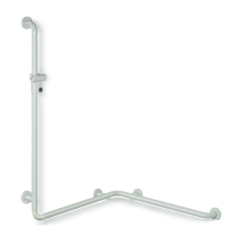 HEWI Barre de douche avec support de pommeau Série 801, 1250x762x762 mm, blanc pur