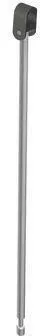 Hewi Bod-St. pour SKG 801.50, L:697mm, acier inox, couleur de montage rouge rubis