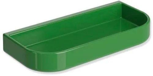 Bac de rangement HEWI Série 477 amovible, avec 2 trous d'évacuation vert maïs