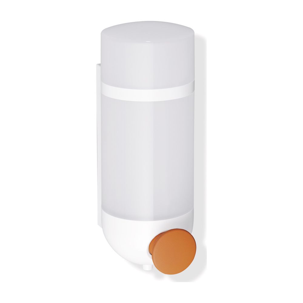 Distributeur de savon HEWI System 800 K - Blanc signal, Bouton de pression Anthracite