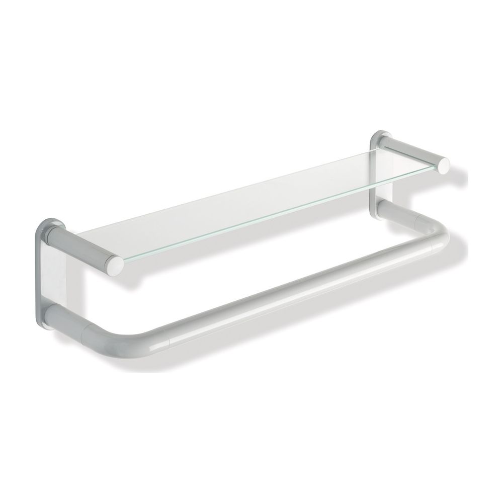HEWI Étagère avec poignée Série 801, pour miroirs continus, plastique, rouge rubis, 801.03.200 33
