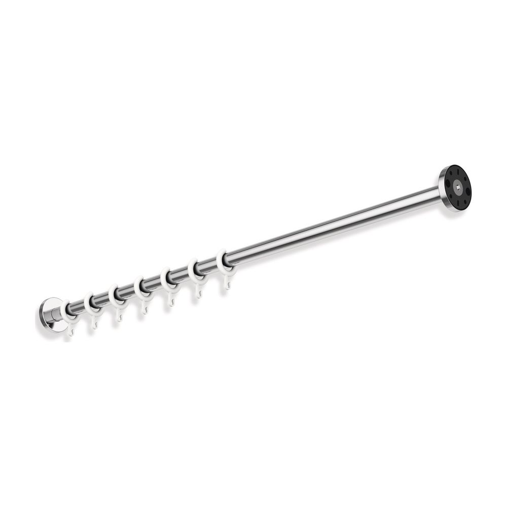Tige de rideau HEWI D 25 mm, 1000 mm, 10 anneaux, chromé, 900.34.40040