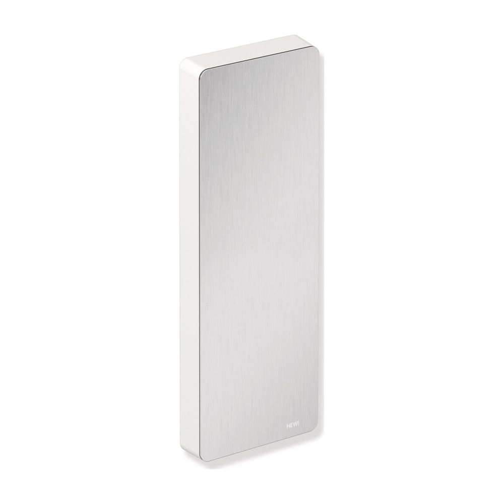 Couvercle pour poignée rabattable mobile HEWI A, mat poli, cadre plastique blanc signalétique