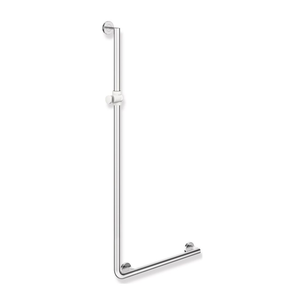 Support de douche HEWI avec bec verseur, D 32 mm, 1250x450 mm à droite, bec chromé, plastique anthracite, 900.33.20040 92