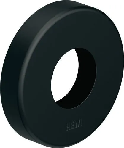 Paire de rosaces pour poignée Hewi 305.23PBR 90 Art.90 noir profond mat Perçage rond