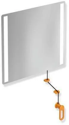 Miroir pivotant LED Hewi basic, L:599mm H:540mm orange