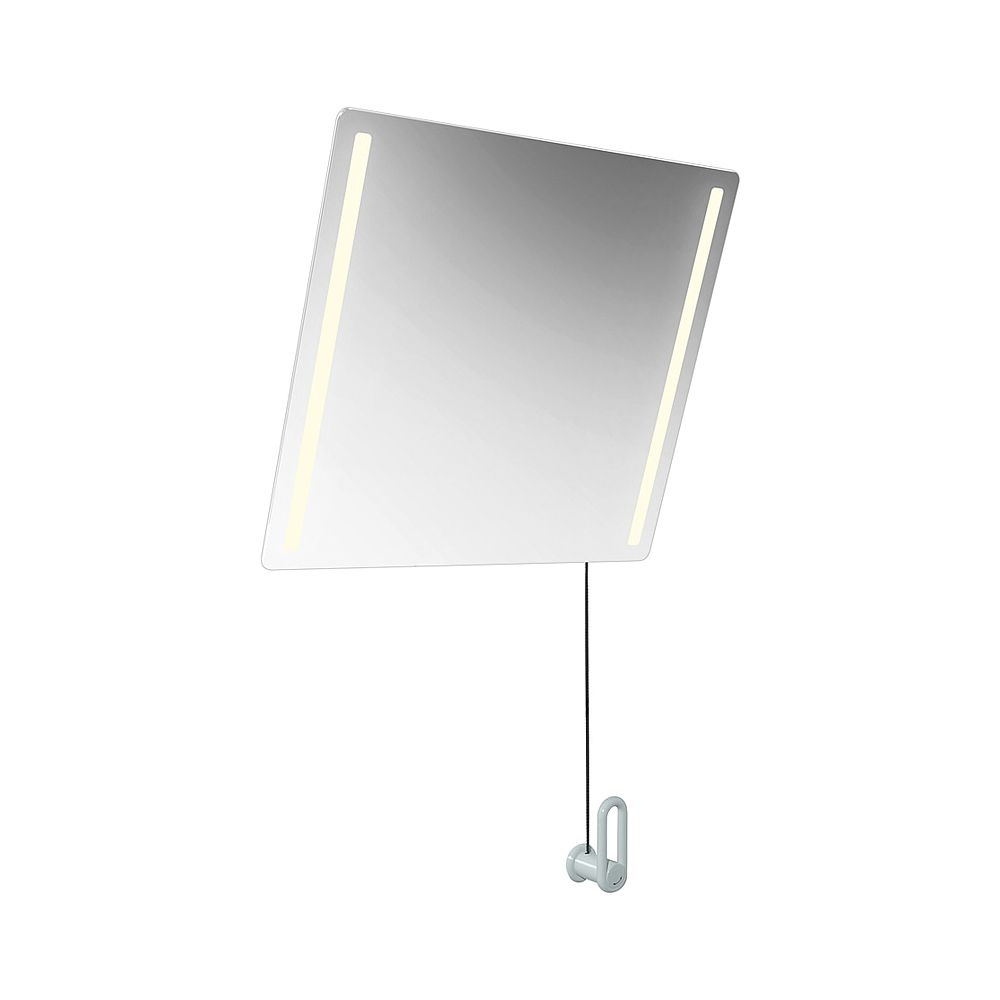 Miroir inclinable LED Série 801 600 mm de large, 540 mm de haut gris pierre HEWI