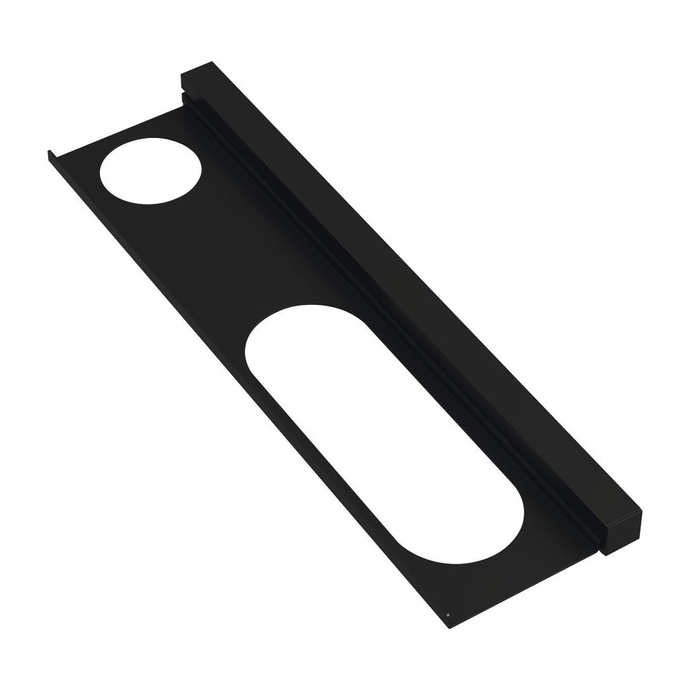 Profil HEWI pour lavabo avec étagère, trou à gauche (trou oblong), 470 mm, blanc profond mat, réf. 950.13.0007 DX