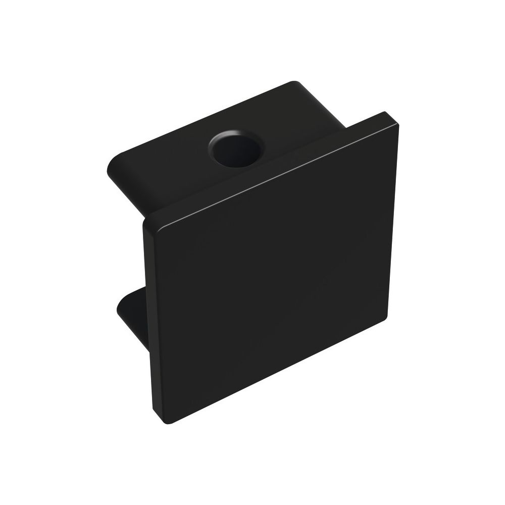 HEWI cache-profil 25x25 mm, revêtement poudre noir profond mat