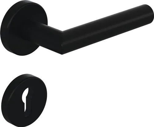 Demi-garniture Hewi 162PBR22.230 PA 90 noir profond mat carré 8 mm rosace de protection