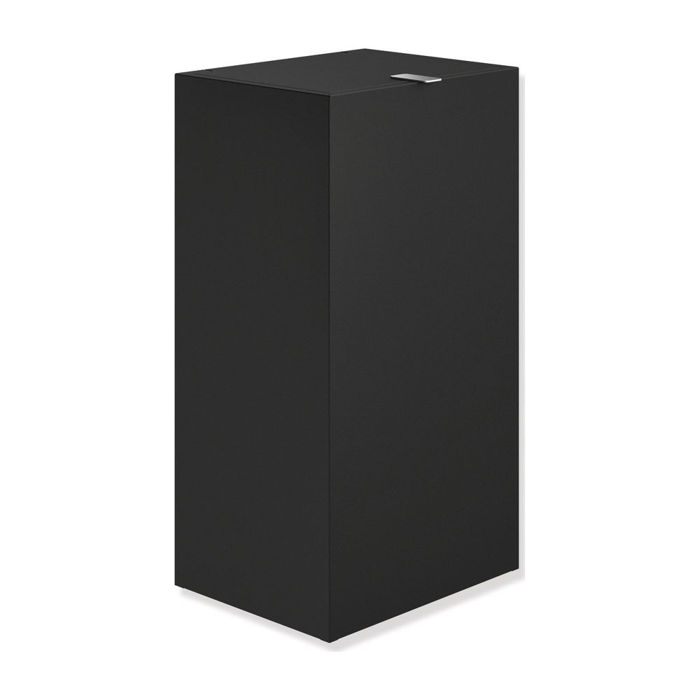 Poubelle à papier HEWI System 900, 60 L, avec couvercle, revêtement poudre noir profond mat, 900.05.00460 DC