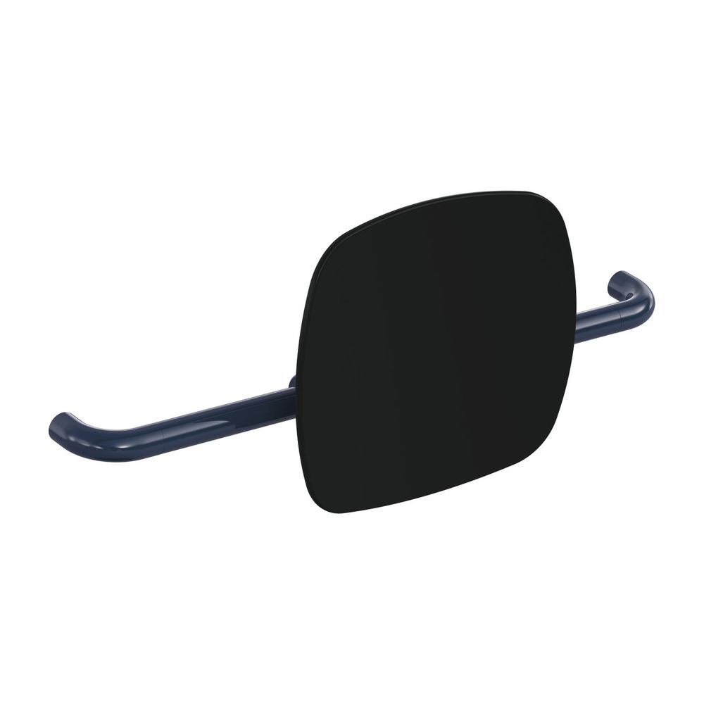 Support lombaire HEWI noir profond, WA 150 mm, poignée rabattable, acier bleu, 801.51.9063 50