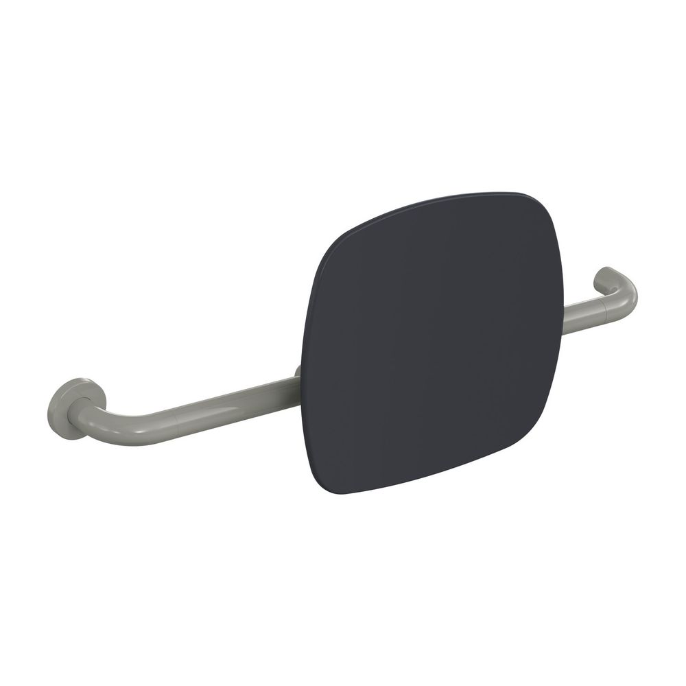 HEWI Soutien dorsal anthracite, WA 150 mm, gauche pour fixation sur poignée rabattable murale/support gris roche