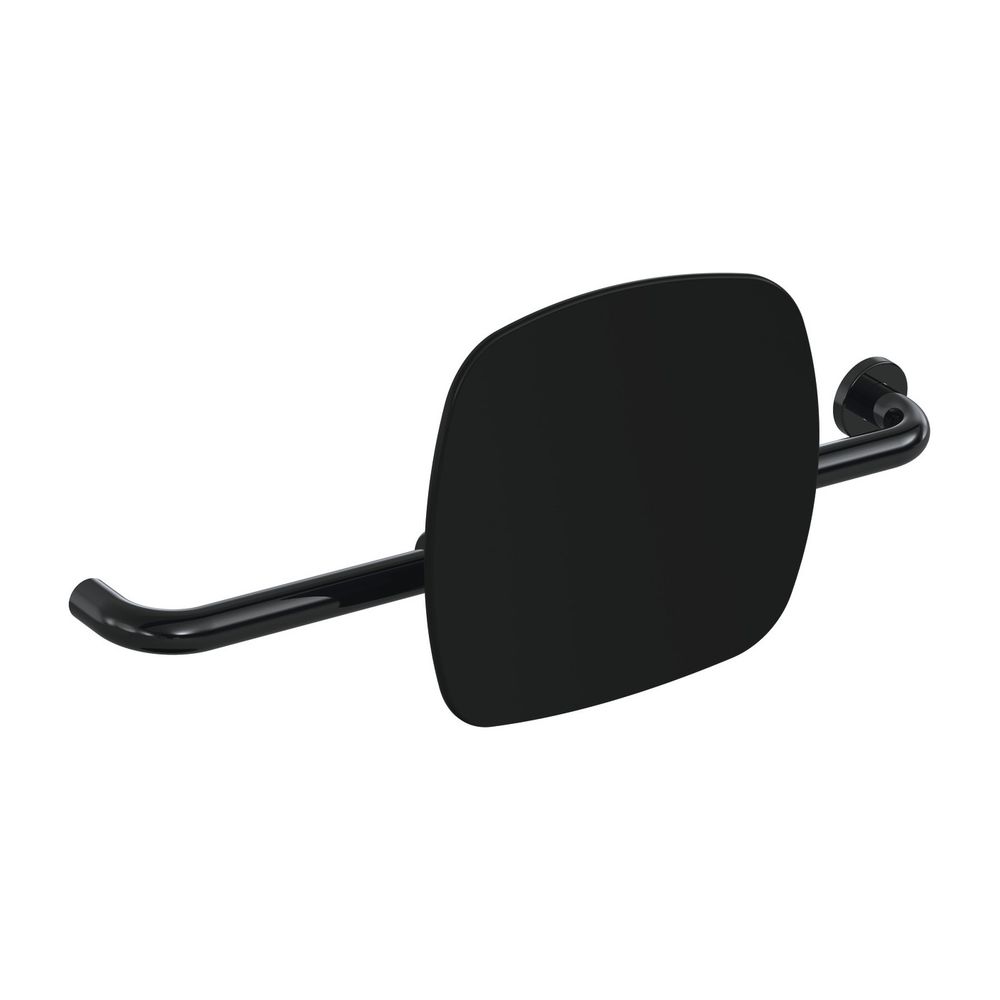 HEWI Soutien dorsal Tiefschwarz, WA 150 mm, droit pour fixation sur poignée rabattable de mur/support tiefschwarz