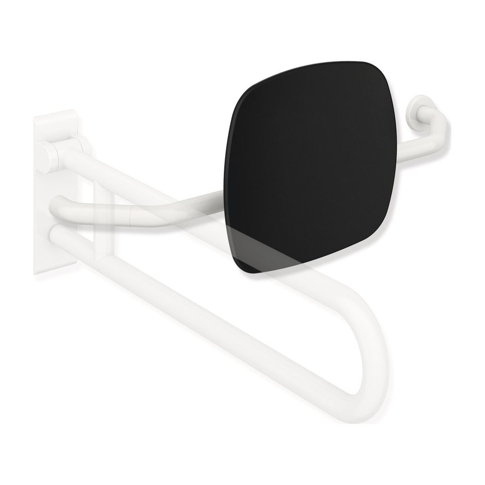 Dossière HEWI Anthracite, WA 230mm, droite pour fixation sur poignée murale/pliable, Blanc pur, 801.51.9272R 99