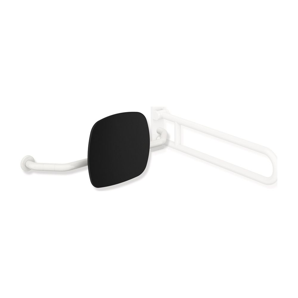 Dossière HEWI noir profond, WA 230 mm, gauche, pour fixation sur poignée rabattable murale/support, moutarde, 801.51.9273L 18