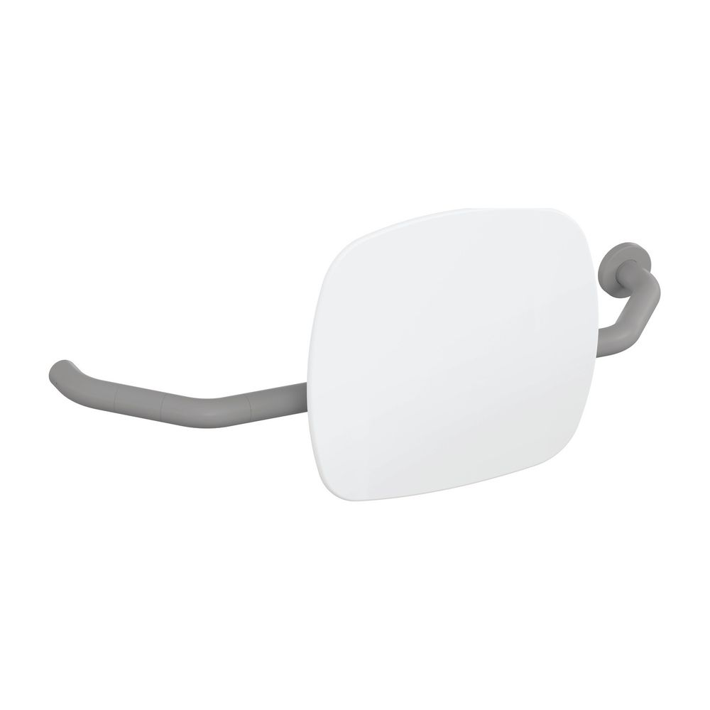 HEWI Soutien dorsal Signalweiß EM, WA 230 mm, droit pour fixation murale/poignée rabattable, gris pierre, 801.51B9271R 95