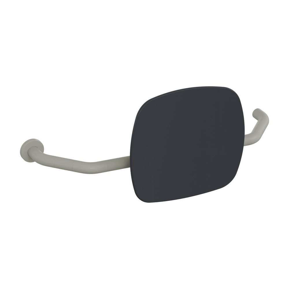 HEWI Soutien lombaire anthracite EM, WA 230 mm, gauche pour fixation sur poignée de mur/pliable, gris pierre, 801.51B9272L 95