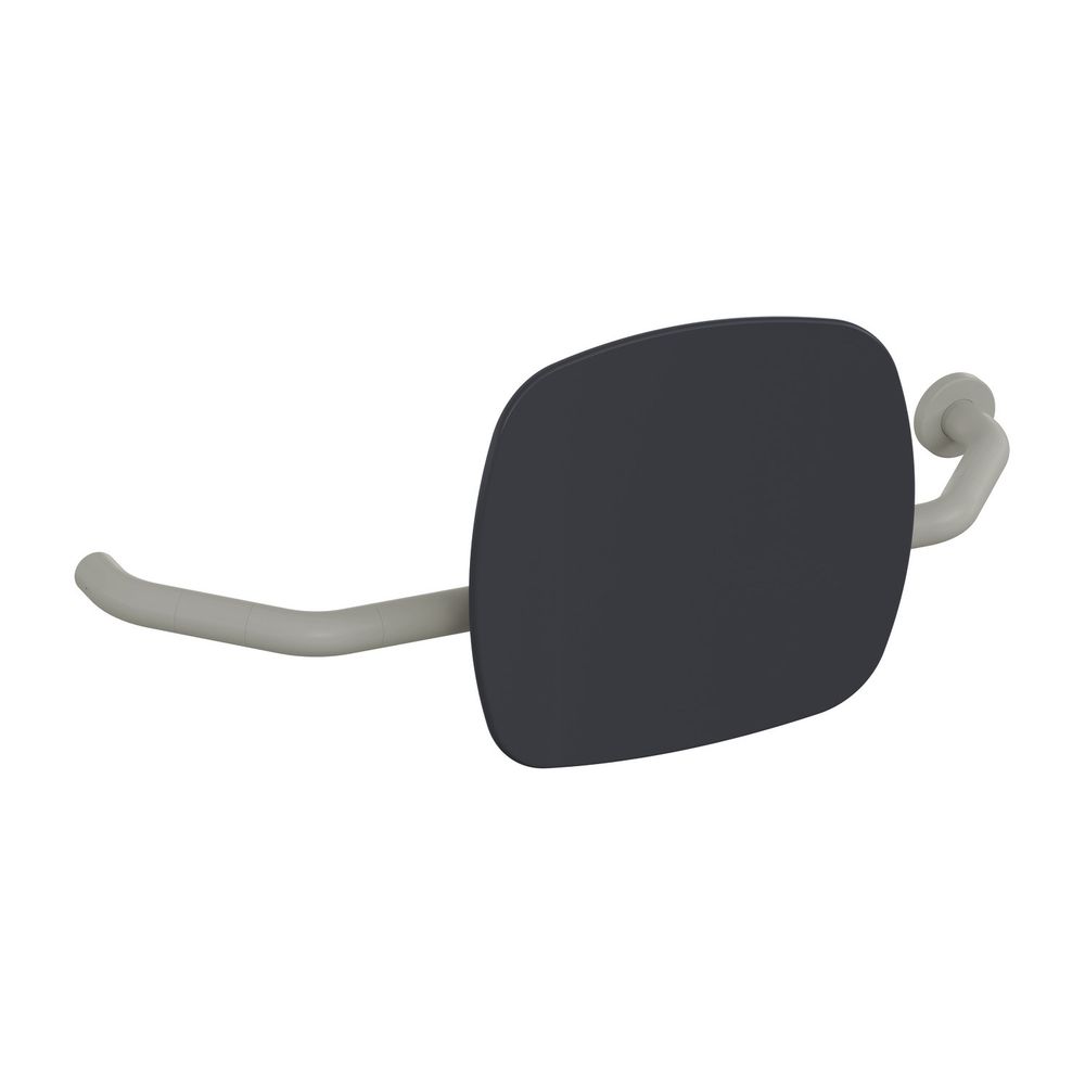 HEWI Soutien dorsal Anthrazit EM, WA 230 mm, droit pour fixation murale/poignée rabattable, Felsgrau, 801.51B9272R 95