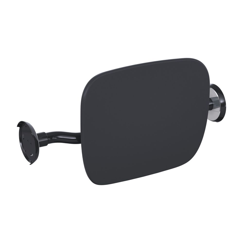 HEWI Soutien dorsal LifeSystem sur poignée rabattable anthracite brillant/anthracite mat, 802.51.90160 DR