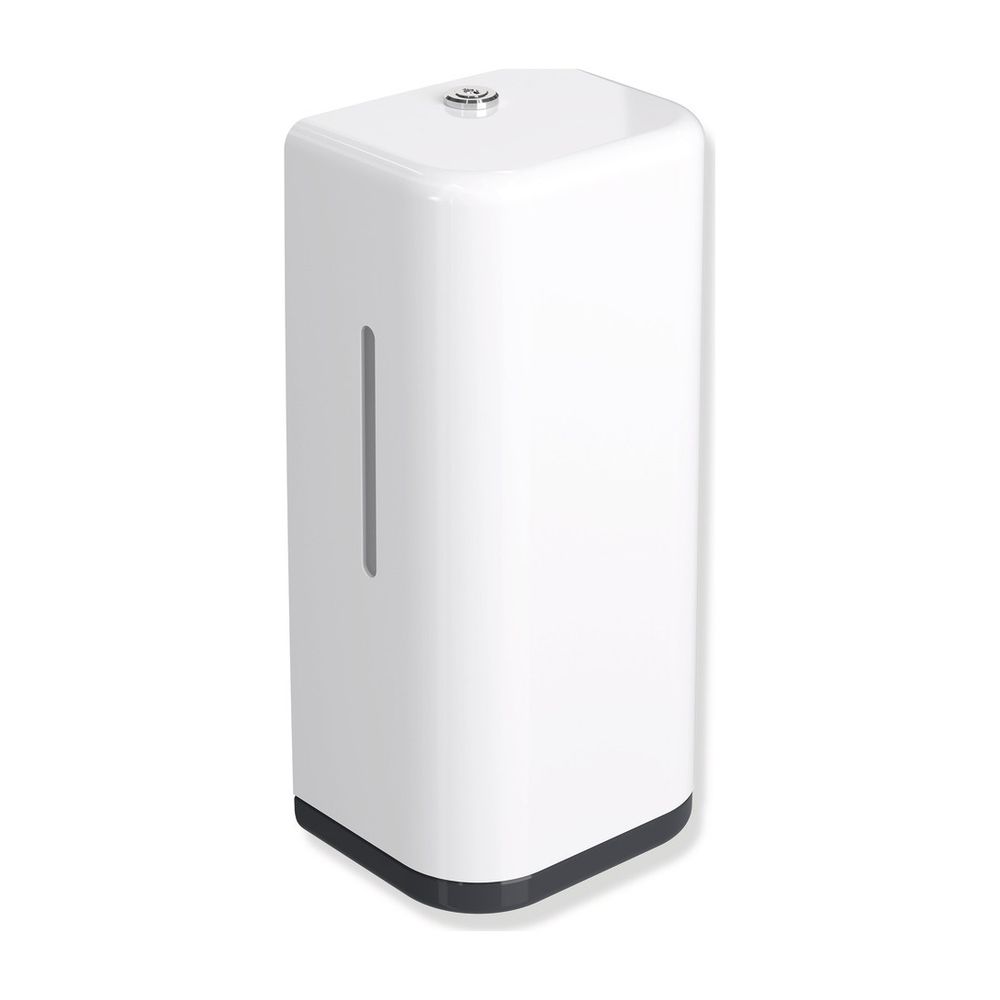 Distributeur de savon sensoriel HEWI EM corps Signalweiß, cadre mat Signalweiß