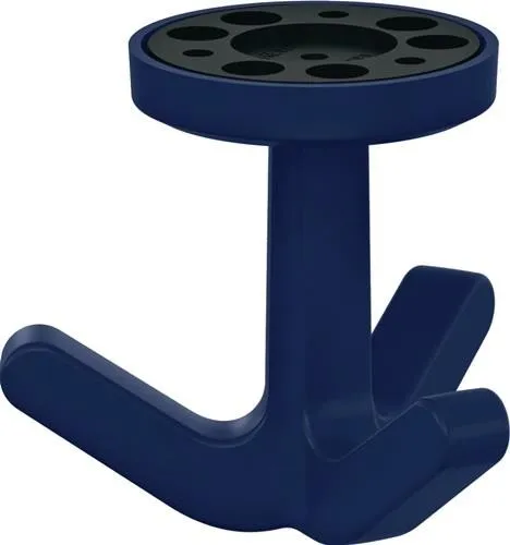 Crochet triple Hewi série 477 mat, élastique 50 pièces acier bleu H.69mm D.51mm