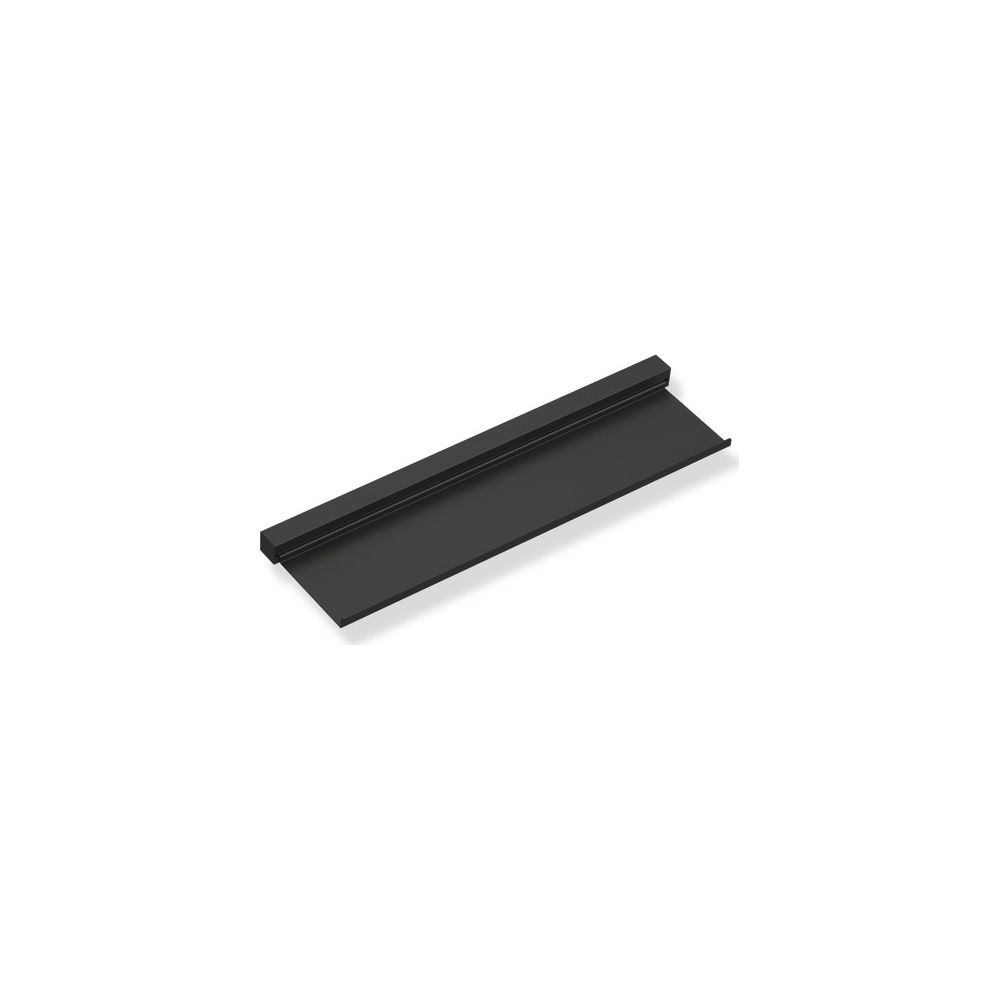 Profil mural HEWI 482 mm avec étagère, noir profond mat, aluminium/poudre