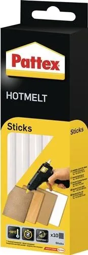 Cartouches de colle thermofusible Hot Sticks longueur 200 mm diamètre 11,3 mm 200 g 10 pièces Pattex