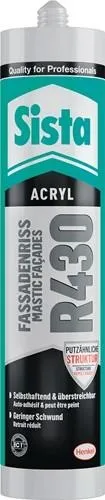 Sista Acryl R430 fissure de façade 300 ml cartouche blanc cassé — lot de 12 pièces