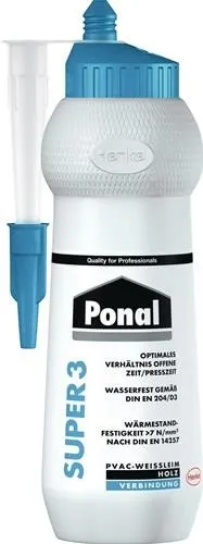 Colle à bois Ponal Hydrofuge/Super 3 420 g EN 204: D3 Flacon