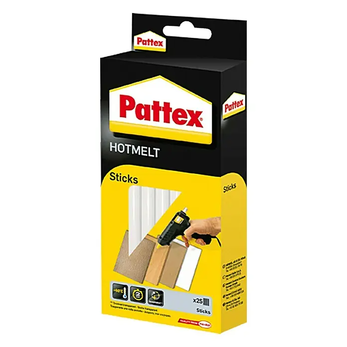 Bâtons de colle chaude Pattex HOTMELT transparent 1 paquet = 25 unités — lot de 25 pièces