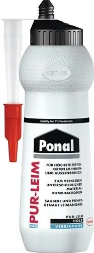 Colle de montage Ponal PUR (Polyuréthane) EN 204: D4 transparente 420 g (Bouteille) — lot de 12