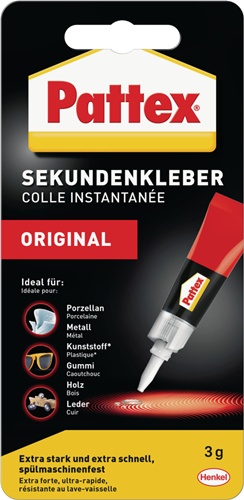 Pattex Colle cyanoacrylate Classic 3 g tube incolore