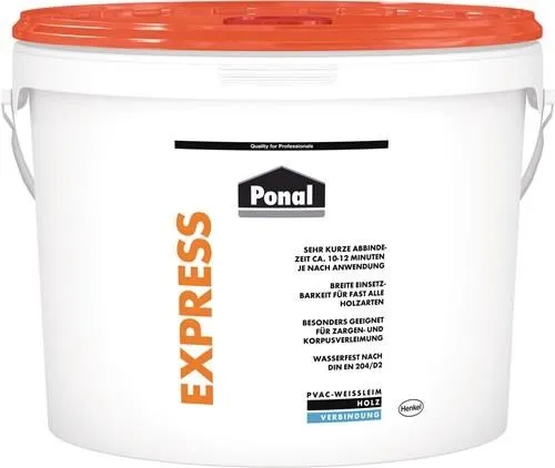 Colle à bois Ponal Express 10 kg EN 204: D1, D2 (seau)