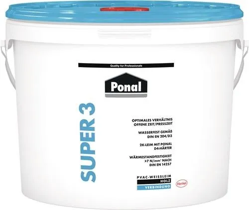 Colle à bois Ponal Hydrofuge/Super 3 (seau de 10 kg) EN 204 : D3