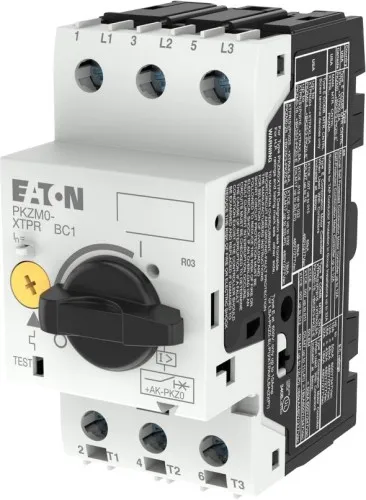 Interrupteur magnétothermique Eaton PKZM0-1, 3 pôles, Ir = 0,63 - 1 A, connexion par vis