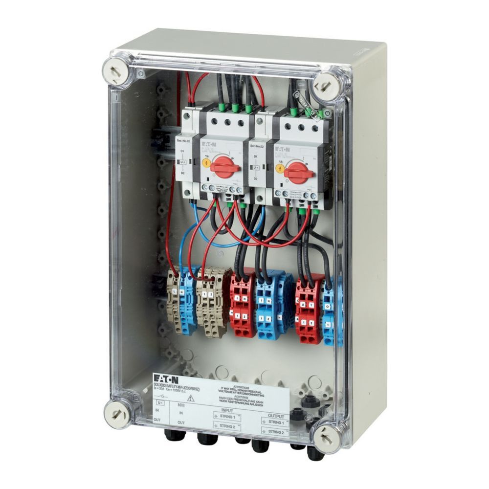Interrupteur de sécurité incendie Eaton SOL30 Safety SOL30X2-SAFETY-MC4-U 25 A - Boîtier plastique