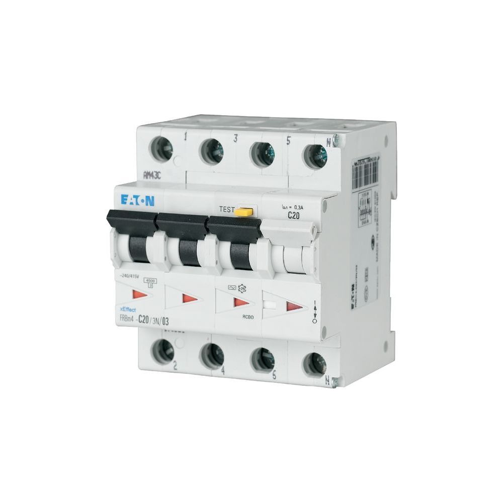 Eaton Disjoncteur différentiel/Disjoncteur de ligne FRBm4 FRBM4-C32/3N/003-A, 32A 30mA, 4 pôles