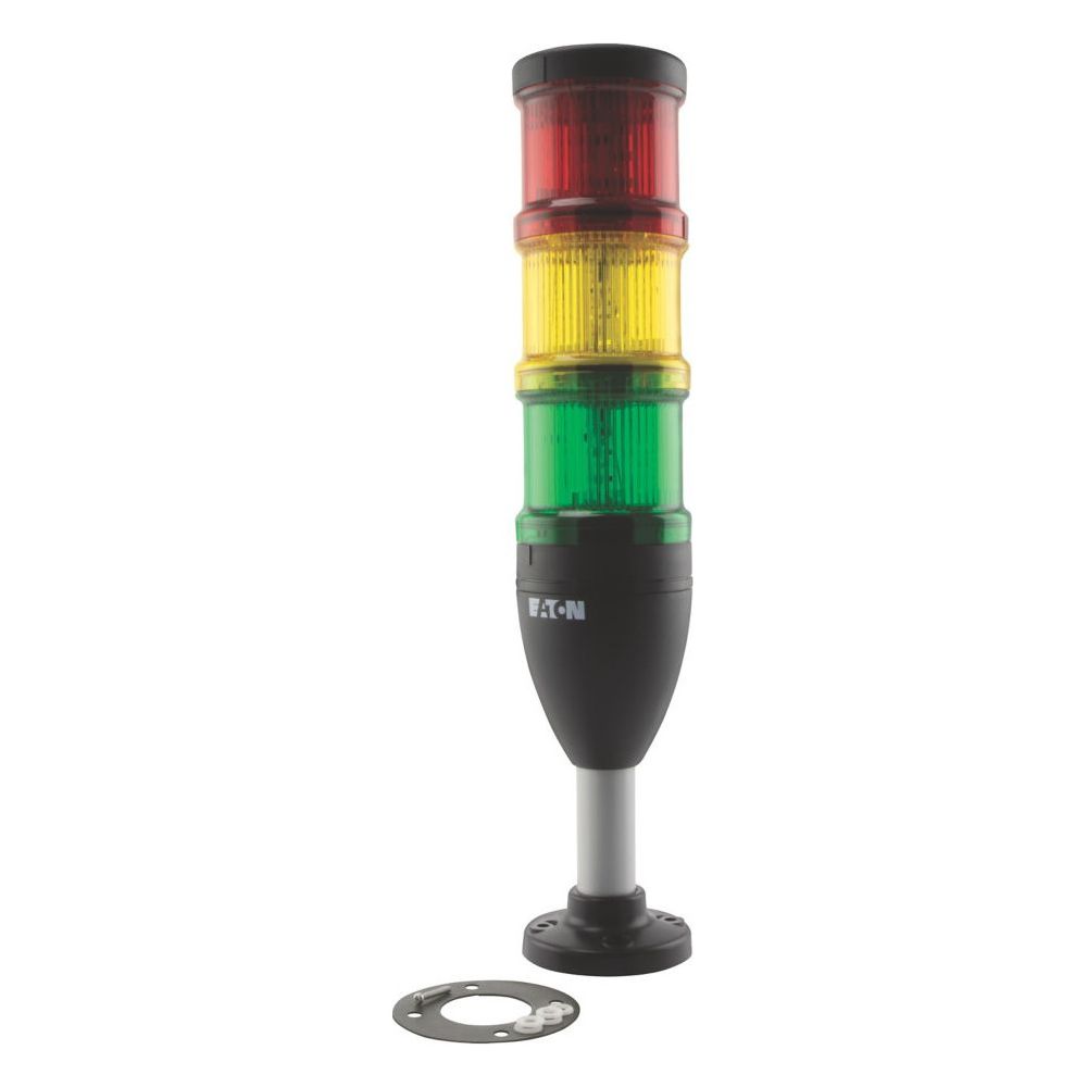 Eaton Colonne de signalisation SL7 SL7-100-L-RYG-24LED, 24V, 373x73mm, Polycarbonate, Vert/Jaune/Rouge