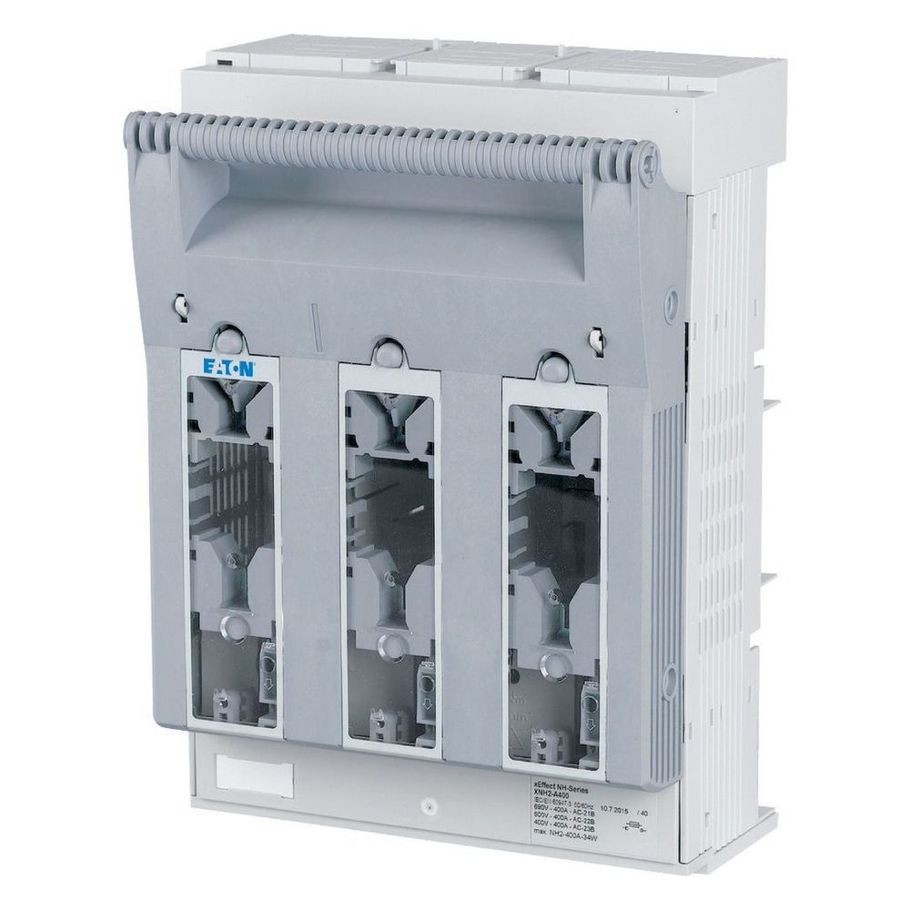 Eaton xEffect XNH2-A400 - Sectionneur porte-fusible NH 3 pôles - Connexion plate - Polyamide - Gris