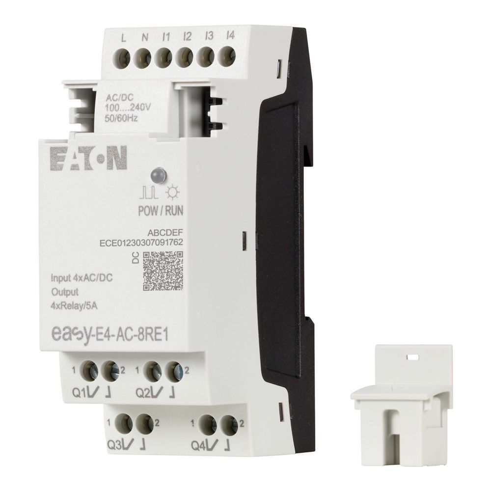 Extension d'entrée/sortie Eaton easyE4 EASY-E4-AC-8RE1, 90x36x58 mm, IP20