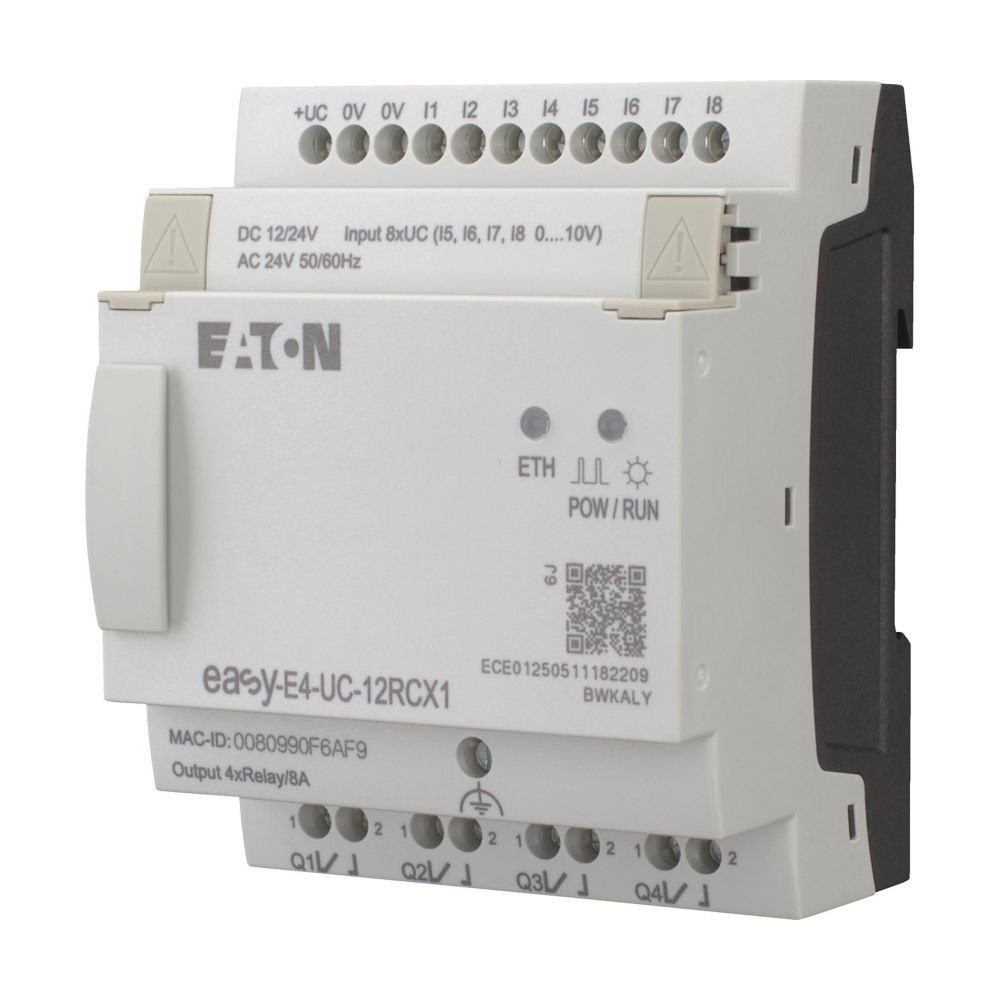 Relais de commande Eaton easyE4 EASY-E4-UC-12RCX1 12/24V DC 24V AC 72x90x58 mm