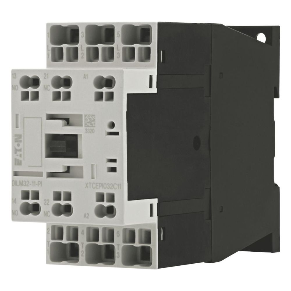 Contacteur de puissance Eaton DILM32-11(RDC24)-PI, 3 pôles 15 kW 32 A, bornes push-in, 24-27 V DC