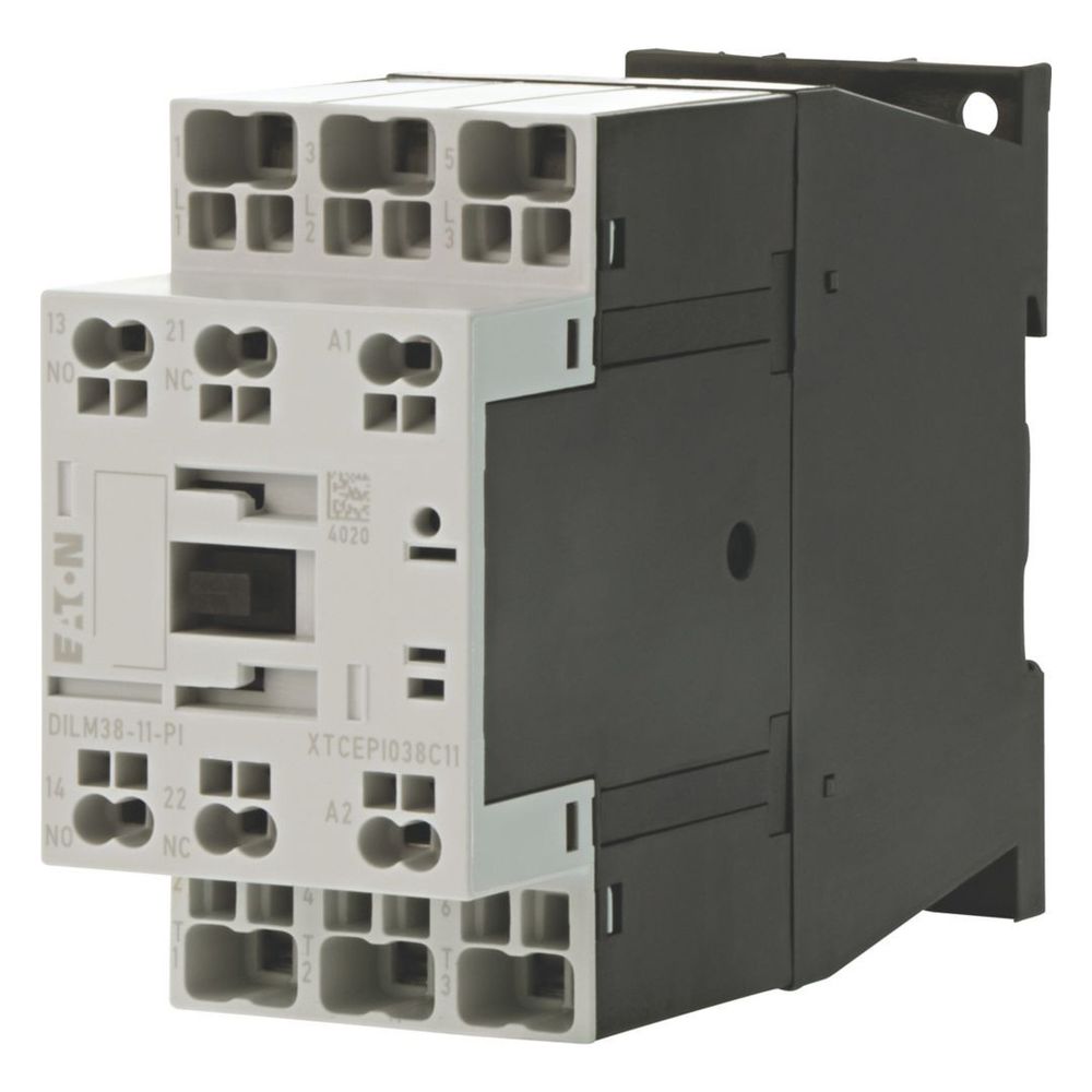 Contacteur de puissance Eaton DILM DILM38-11(RDC24)-PI, 18,5 kW 3 pôles, bornes push-in