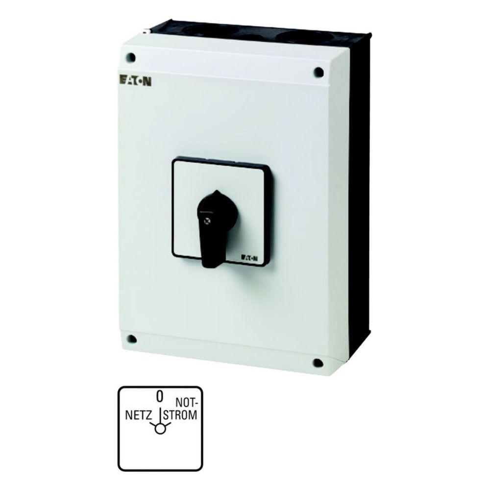 Eaton Moeller T5 Commutateur T5-4-8902/I5, 100A, 4 unités de construction, IP65, plastique, noir