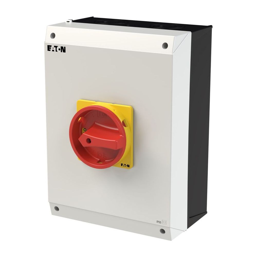 Sectionneur Eaton P3 P3-100/I5/SVB/N 100 A, 55 kW, 4 pôles, montage en saillie, gris avec poignée rouge
