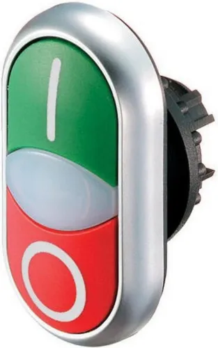 Bouton-poussoir double Eaton RMQ-Titan, vert/rouge (216700)