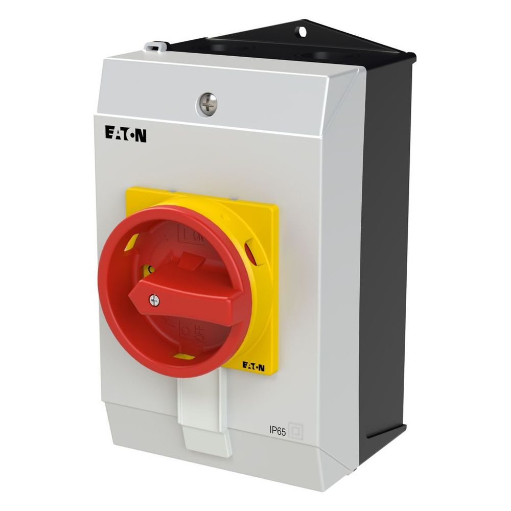 Eaton Interrupteur principal P1-25/I2H/SVB/HI11, 25 A, montage en saillie, 3 pôles, 1F, 1O, fonction ARRÊT D'URGENCE (226902)