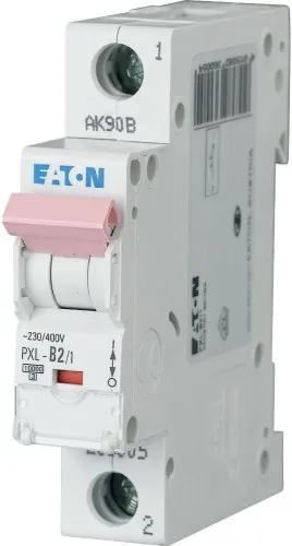 Disjoncteur Eaton PXL-B2/1 LS, 2A, unipolaire, courbe B (236005)