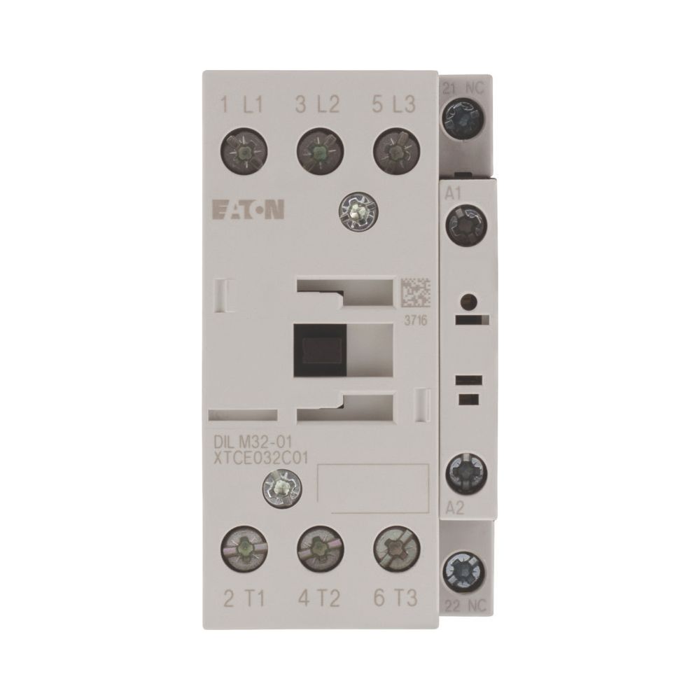 Contacteur de puissance Eaton DILM DILM32-01, 15 kW, 3 pôles, 230 V, 1 contact NC, bornes à vis